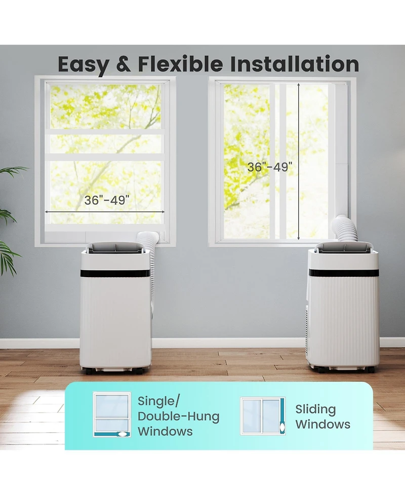 Mecale 12000 Btu Portable Air Conditioner Energy Saving for 550 Sq Ft