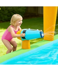 Mecale Bounce House Water Slide 13.3 x 11.4 Ft with Climbing Wall, Ages 3