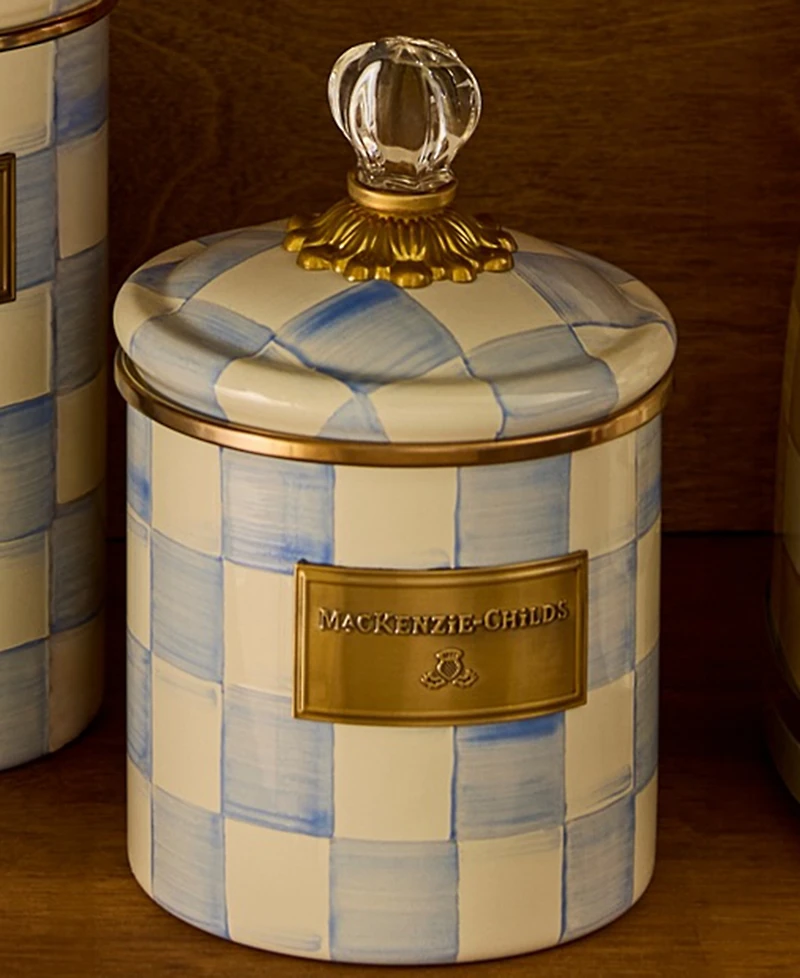 MacKenzie-Childs Check 14 oz. Mini Canister