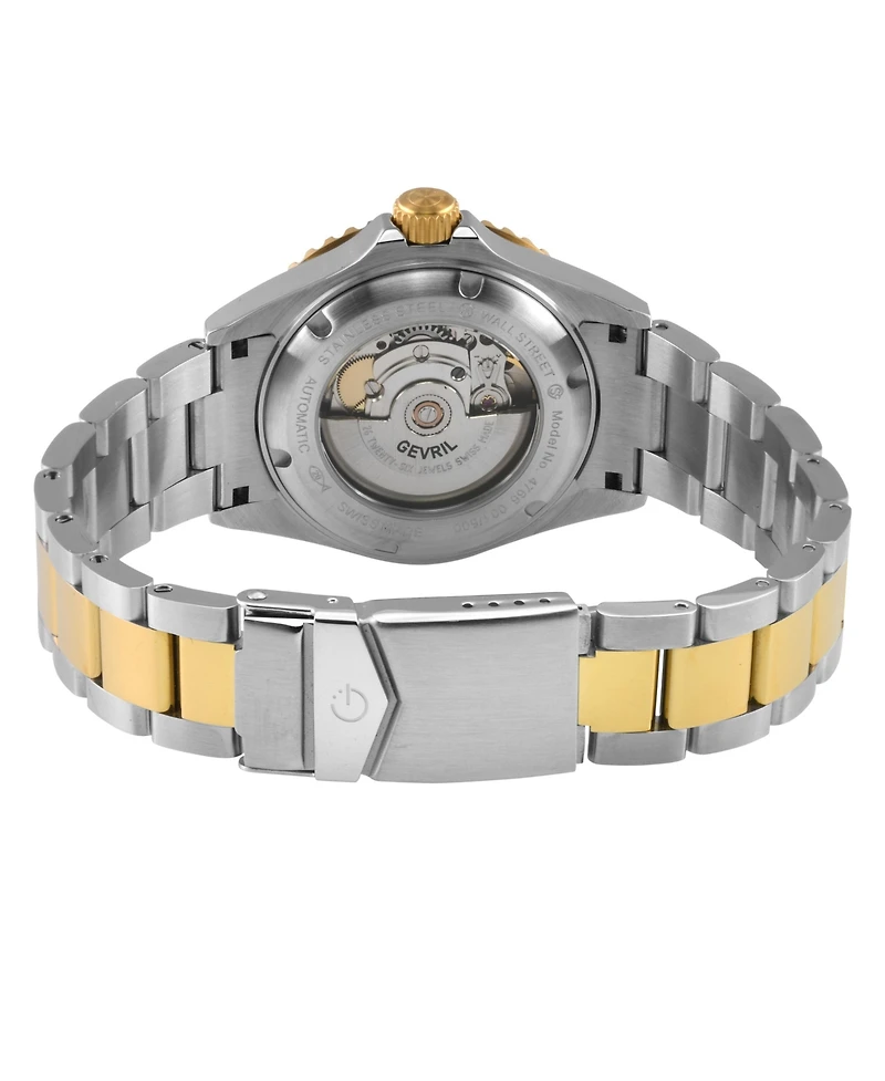 Gevril Men's Wall Street Swiss Automatic Two-Tone Ss/Ipyg Bracelet Watch