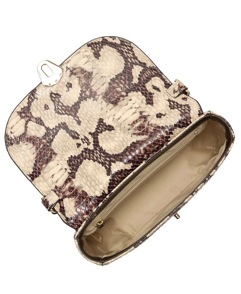 Brahmin Portia Mythos Feline Small Leather Crossbody Bag