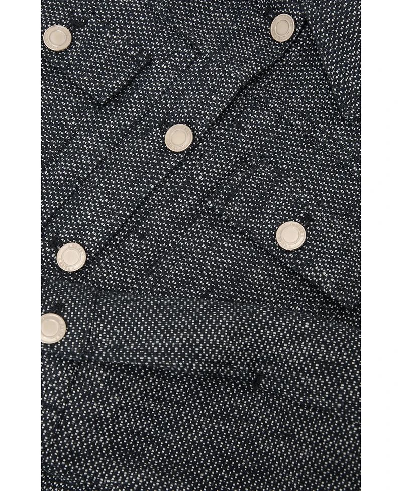 Reiss Women's Linen-Cotton Woven Trucker Jacket