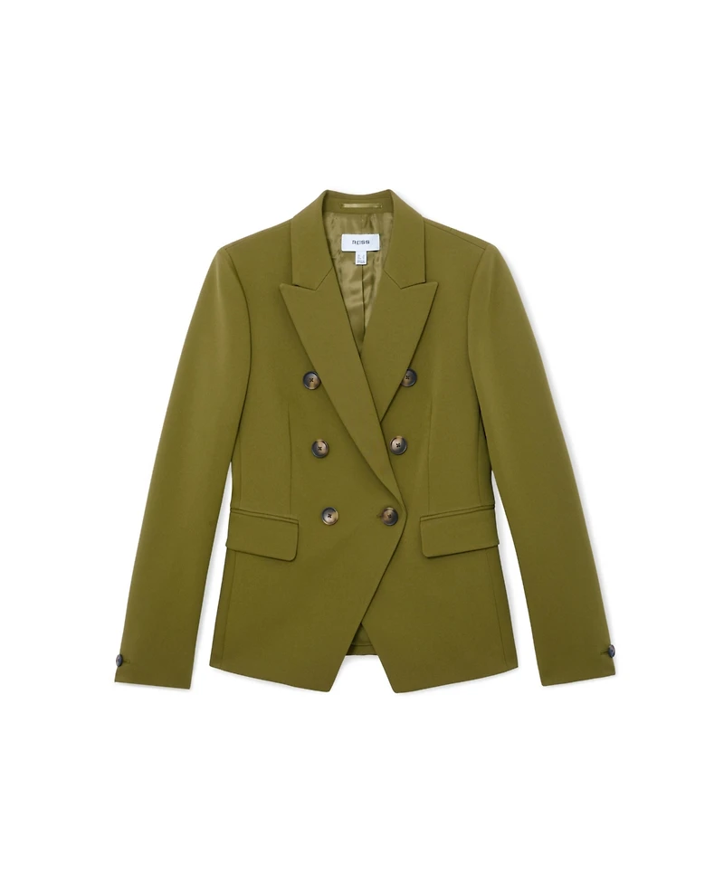 Reiss Women's Twill Double-Breasted Blazer