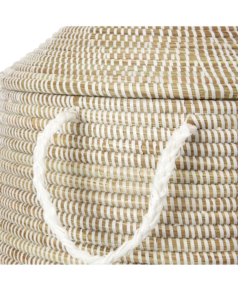 African Modern, Slender Laurel Hamper Basket from Senegal