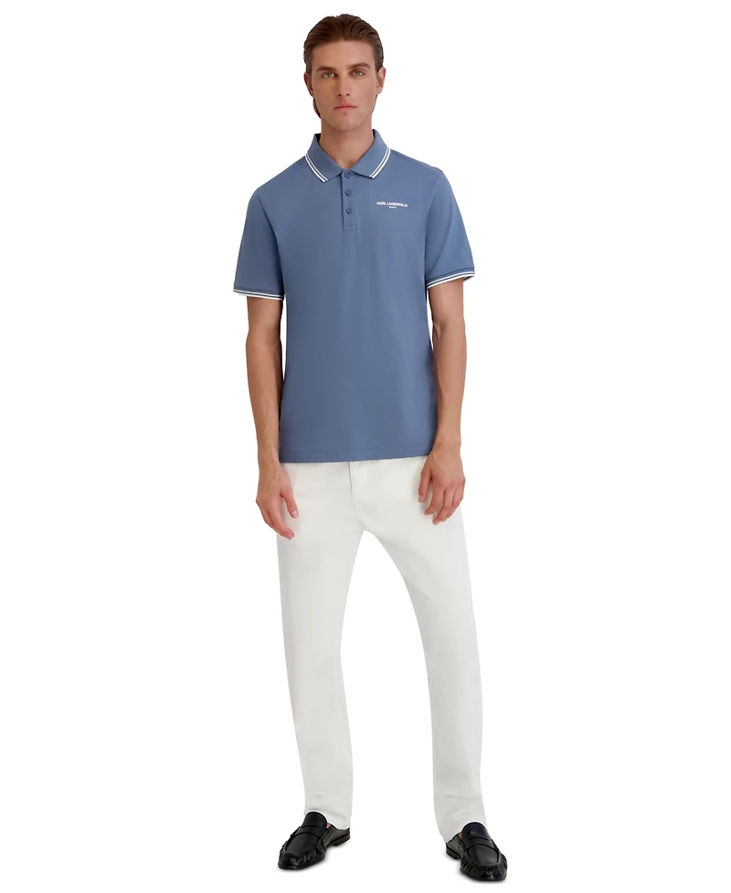 Karl Lagerfeld Paris Men's Short-Sleeve Polo Shirt