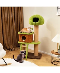 Cozito Cat Tree with Mushroom Nest Condo and Climbing Ladder