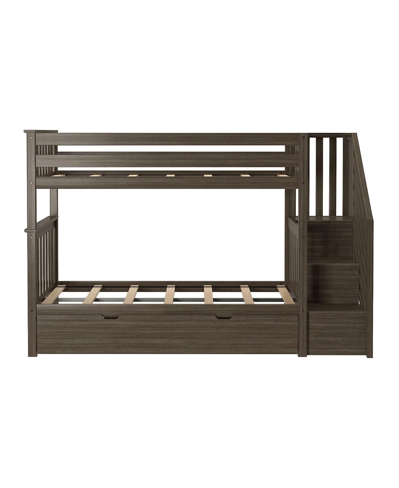 Max & Lily Twin over Staircase Bunk with Trundle