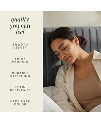 Nestl Velvet Headboard, wall mounted, peel and stick, easy assemble