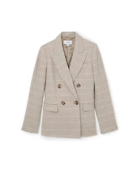 Reiss Women's Double-Breasted Check Blazer