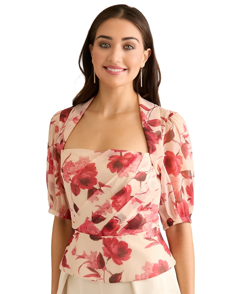 Muse Women's Pleated Square Neck Corset Top