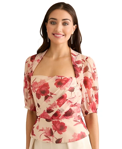 Muse Women's Pleated Square Neck Corset Top