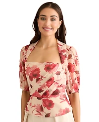 Muse Women's Pleated Square Neck Corset Top