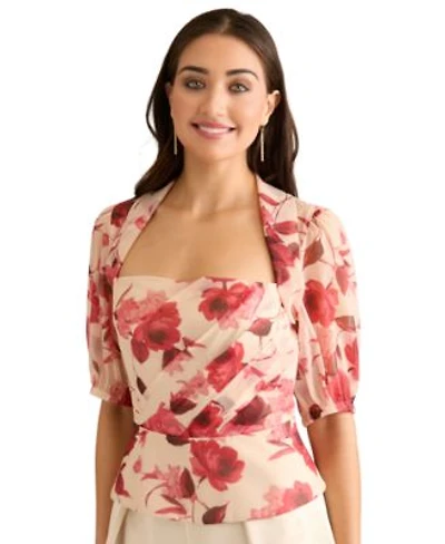 Muse Womens Pleated Square Neck Corset Top