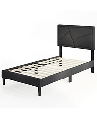 Slickblue Platform Bed Frame with High Upholstered Headboard