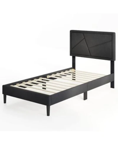 Slickblue Platform Bed Frame with High Upholstered Headboard