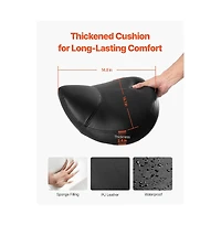 Sugift Ergonomic Saddle Stool with Wheels, 450 lbs Capacity Height Adjustable Pu Leather Swivel Chair for Salon Spa Massage Clinic