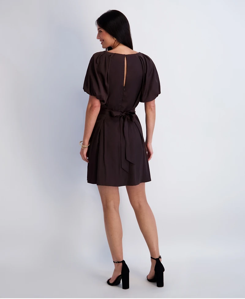 Kensie Women's Short-Sleeve V-Neck Dress