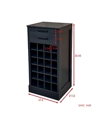 Flynama Bar Cabinet with 6 Cabinets 24 Wine Rack