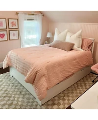 Max & Lily Full Bed Frame with Storage Drawers, Solid Wood Platform for Kids
