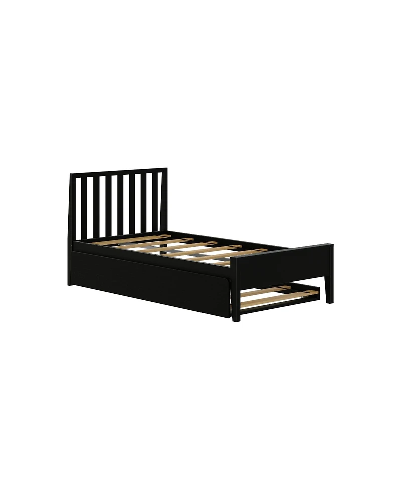Max & Lily Scandinavian Twin-Size Bed with Trundle