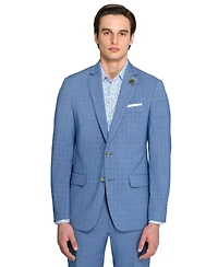 Con.Struct Men's Ceremony Satin Checkerboard Flower Lapel Pin, Created for Macy's