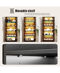 Vlsrka Display Cabinet with Doors and Adjustable Shelves