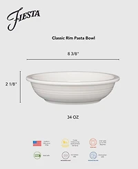 Fiesta Classic Rim Pasta Bowls, Set of 4