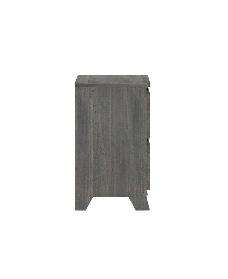 Max & Lily Farmhouse Kd Nightstand with 2 Drawers