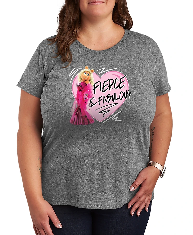 Hybrid Apparel Plus the Muppets Fierce and Fabulous Miss Piggy Short-Sleeve Graphic T-Shirt