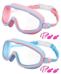 Gnuadz 2 Pack Swim Goggles Wide View Anti Fog Uv No Leaking Adult child