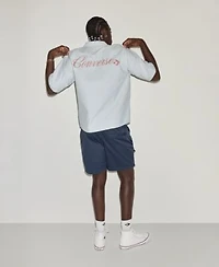 Converse Mens Striped Oxford Short Sleeve Shirt Utility Shorts