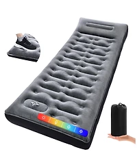 Gnuadz Camping Sleeping Pad Thick Inflatable Mat with Pillow Foot Pump Camping Outdoor Recreation Gear