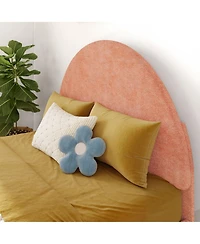 Max & Lily Upholstered Bed with Arch Headboard (Full), 1 Drawer End Storage