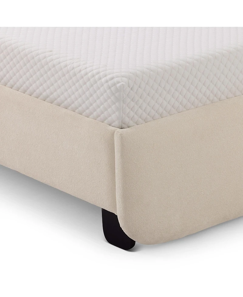 Max and Lily Upholstered Bed with Arch Headboard (Twin