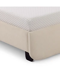 Max and Lily Upholstered Bed with Arch Headboard (Twin