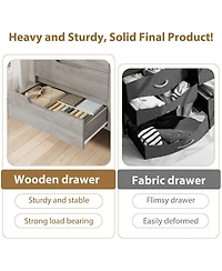 gaomon 8 Drawer Dresser for Bedroom, 55" Wide Freestanding Storage Chest Living Room or Hallway