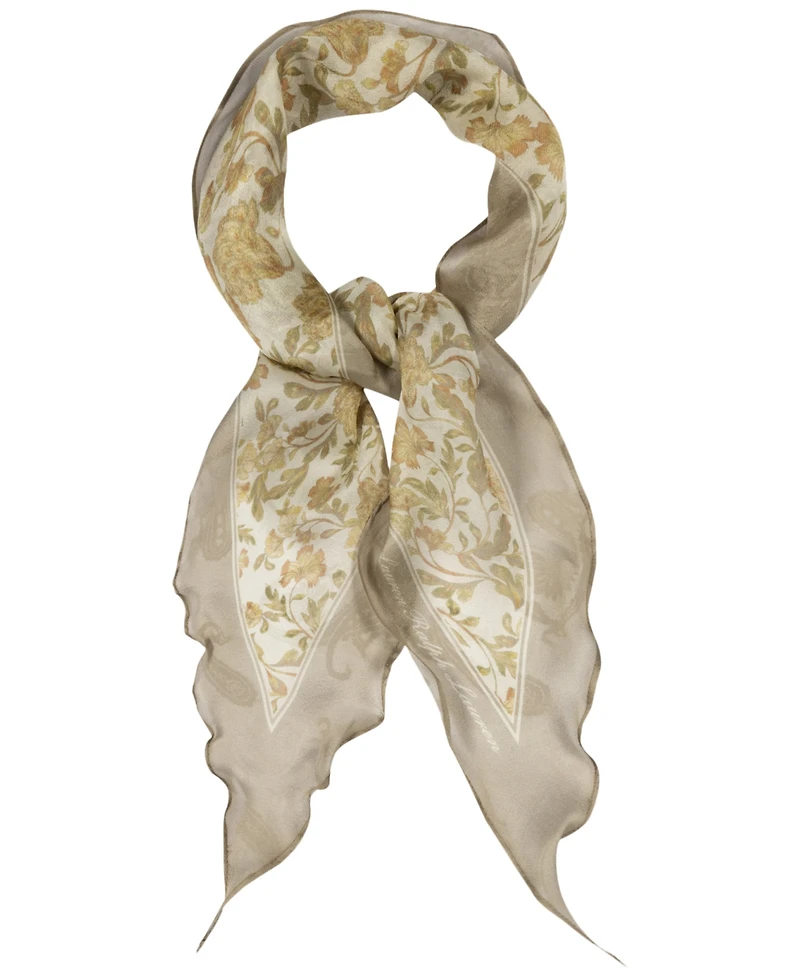 Lauren Ralph Floral Large Diamond Scarf