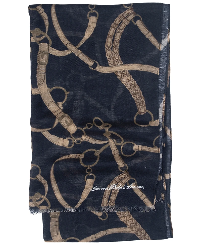 Lauren Ralph Lauren Belting Mixed Material Scarf