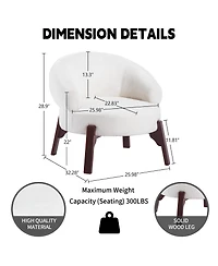 Dyhome 25.98'' Upholstered Fabric Accent Chairs Armchair