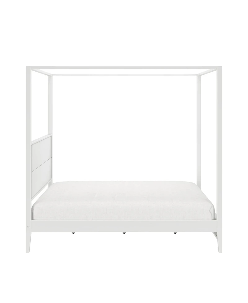 Max and Lily Haven Canopy Bed with Square Post Wood Headboard (Queen)