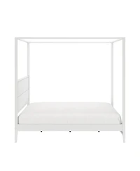 Max and Lily Haven Canopy Bed with Square Post Wood Headboard (Queen)