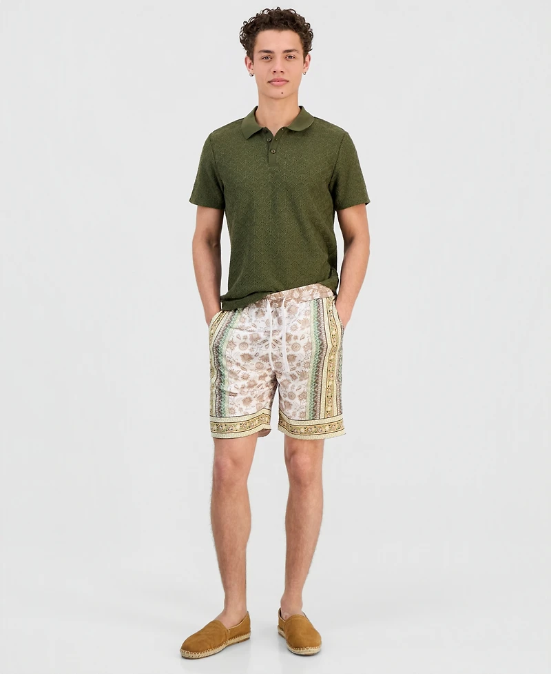 Guess Men's Charm Savanna Print Shorts