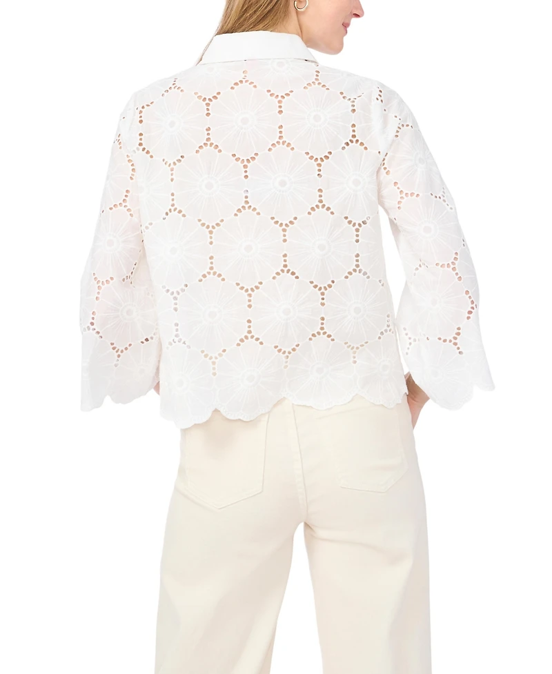 Vince Camuto Women's Long-Sleeve Collared Shirt