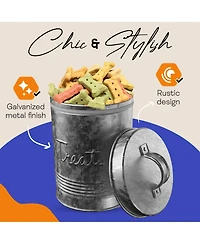 Amici Pet Retro Metal Storage Canister Treats Jar, 72 Ounces