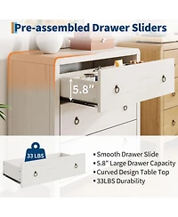 gaomon 3 Drawer Dresser for Bedroom, 30" Tall Storage Chest, Nightstand with Large Clothes Organizer