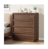gaomon 4 Drawer Nightstand for Bedroom, 39" Tall End Side Table with Large Storage and Anti-Tip Design