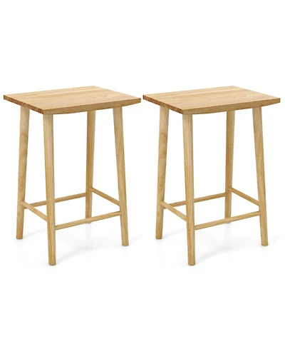 Slickblue 25.5 Inch Bar Stools Set of 2 with Footrest for Kitchen Counter