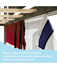 Max & Lily Low Twin over Bunk With Stairs, Easy Slide and Firetruck Curtain