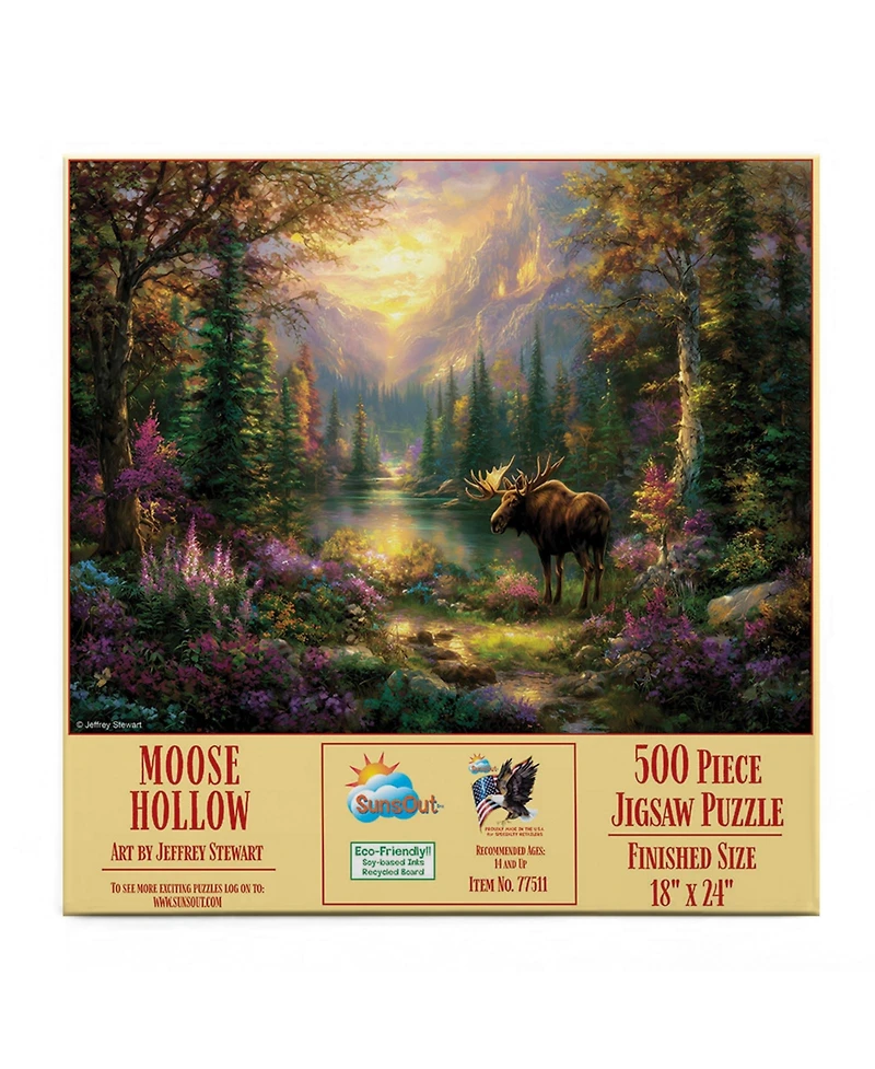 SunsOut Moose Hollow 500 piece Jigsaw Puzzle for Adults