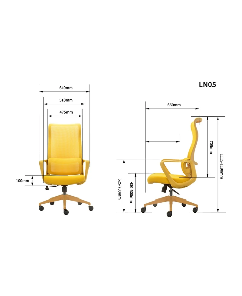 Flynama Modern Blue High Back Ergonomic Mesh Office Task Chair